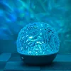 Sphere LED Crystal Table Lamp Dynamic Water Ripple Decorations Light