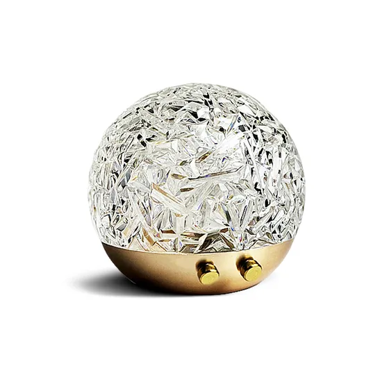 Spherical LED Crystal Table Lamp Dynamic Water Ripple Decorations Light