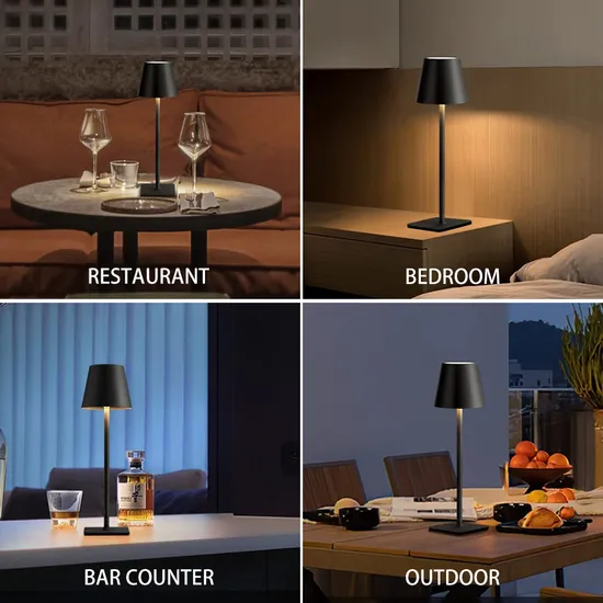 Touch Stepless Dimming Table Lamps Indoor Outdoor Restaurant Table Light