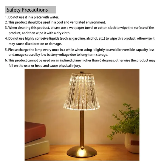 USB Rechargeable Battery Dimmable Touch Sensor Bedside Table Lamp