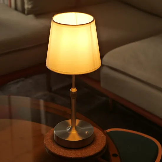 USB Rechargeable Touch Fabric Table Lamp Suitable for Desk Lamp