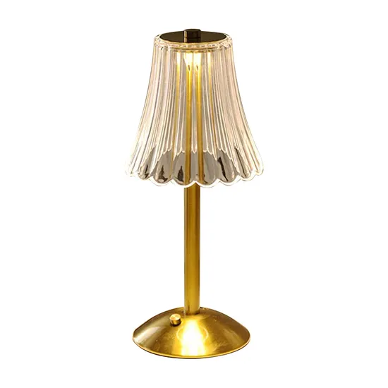 Warm and Cold Light Touch Control Aluminum LED Rechargeable Metal Acrylic Cordless Table Lamp