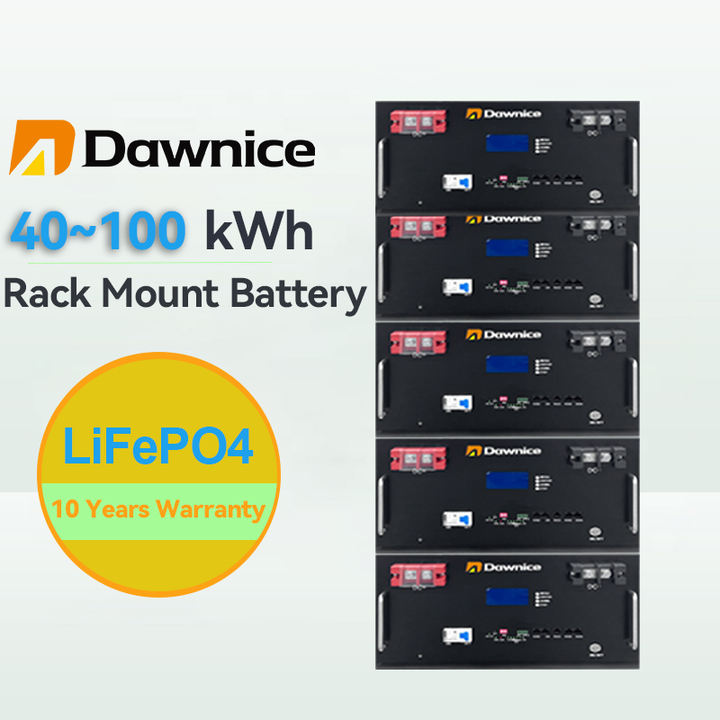 10 Years Warranty High Voltage Rack Mounted 100ah 200ah 300ah 50kw 100 Kwh Sever Rack Lifepo4 Batterie For Home