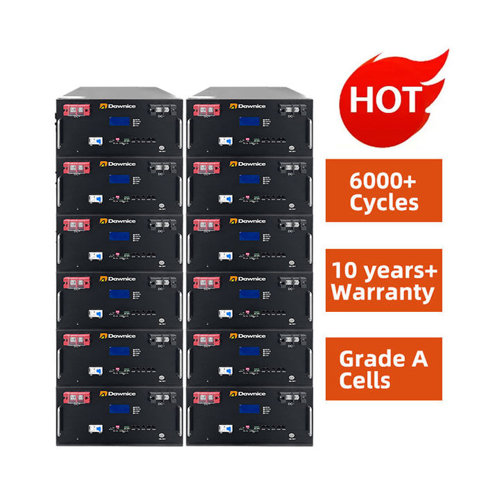 100Ah 200Ah 300Ah Rack Mounted Lithium Battery 48V 300Ah LiFePO4 Solar Energy Storage System Export Wholesale