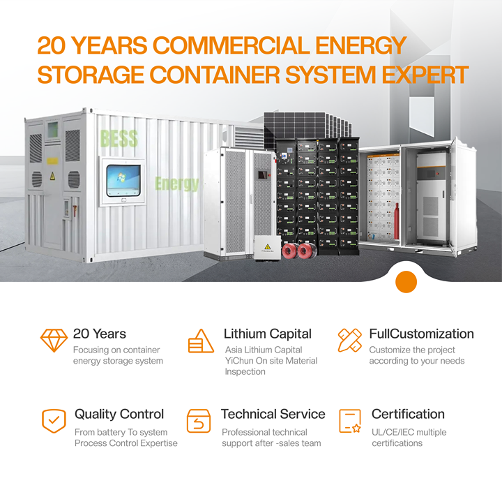 100KW 200KW 300KW 400KW 500KW Battery Solar Power 20FT 40FT 225kWh Container Energy Storage System