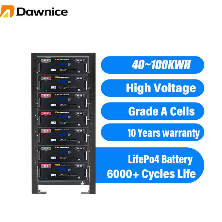 100ah 200Ah 300Ah High Voltage LiFePO4 Phosphate Battery Rack Mounted 40kwh 80kwh Solar Server Rack Battery Discount Factory