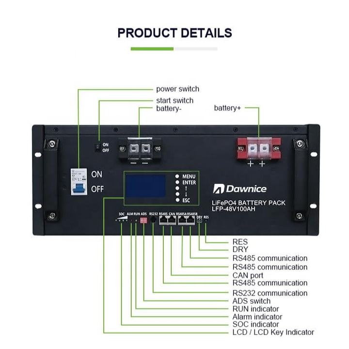 10Year Warranty 6000 Cycles 51.2V 15Kwh Akku Solar Inverter Lithium ion Energy Storage Battery 48V 300Ah LiFePO4 Battery