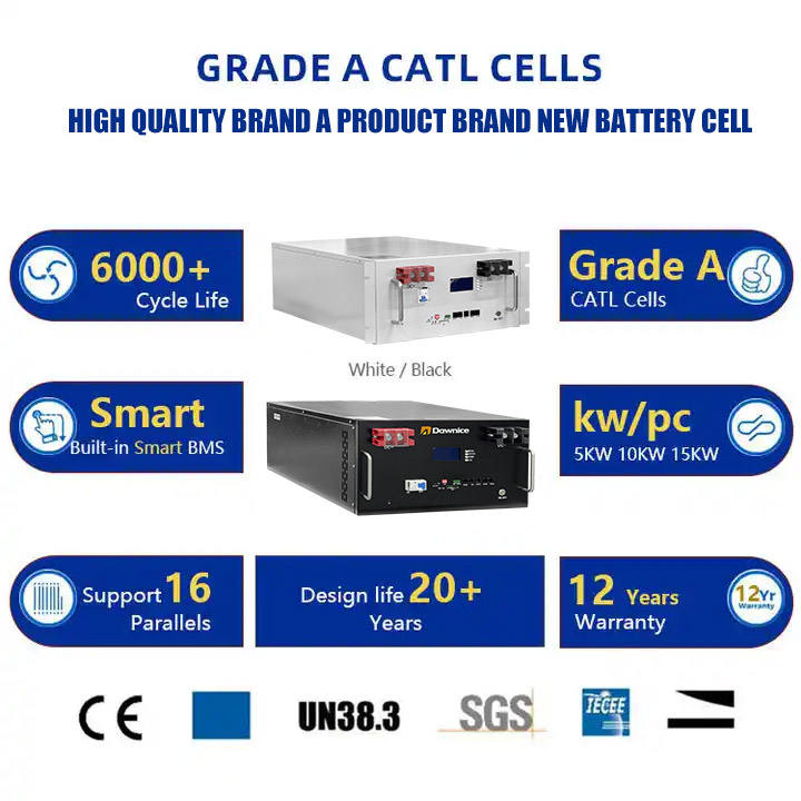 10Year Warranty 6000 Deep Cycles 51.2V 10Kw 16S 200A BMS Home Energy Storage Solar Lithium ion Battery 48V 200Ah LiFePO4 Battery Private Label Manufacturing Innovation