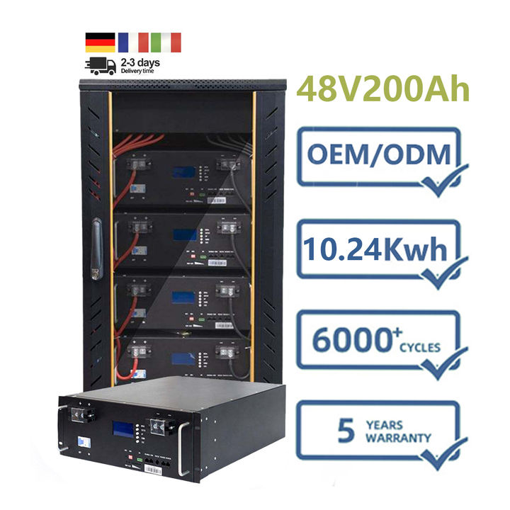 10kwh 20kwh 40kwh 50kwh 30 Kwh 48V Rack-mounted Server Lifepo4 Rack Mounted Lithium Solar Energy Storage Battery Cabinet