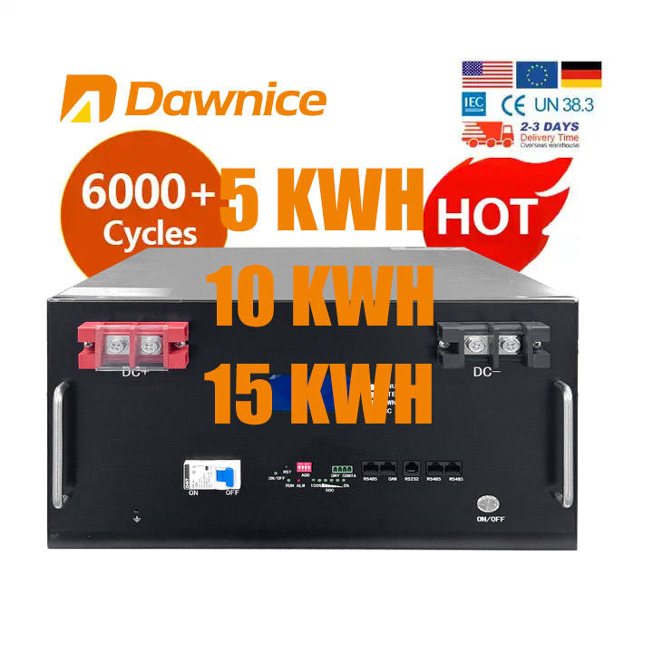 10year Warranty 8000 Cycles 51.2v 15kwh Akku Solar Inverter Lithium Ion Energy Storage Battery 48v rack battery lifepo4 bms