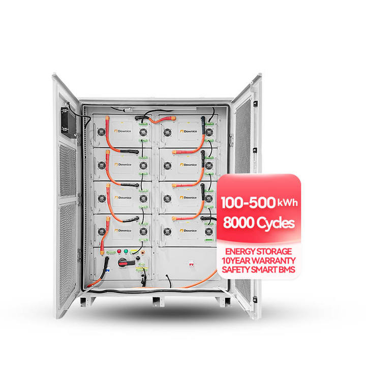 215kWh 636v-736v industrial energy storage cabinet with air cooling battery  system for commercial