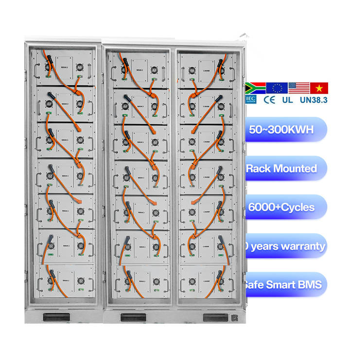 215kWh Lithium Ion Battery Three Phase Hybrid Solar Energy System Industrial Commercial Energy Storage Cabinet