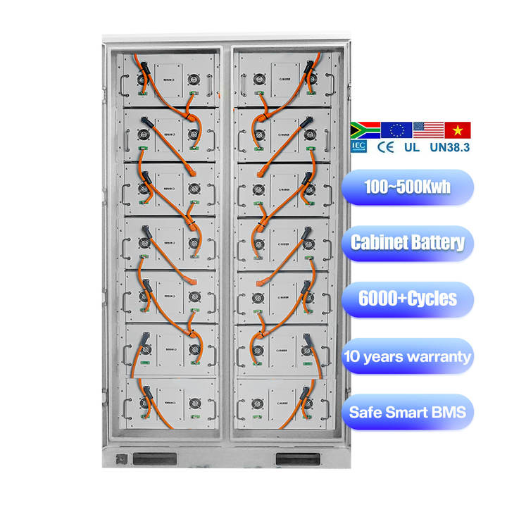 215kWh off grid solar system with lithium ion battery Industrial Commercial Energy Storage Cabinet