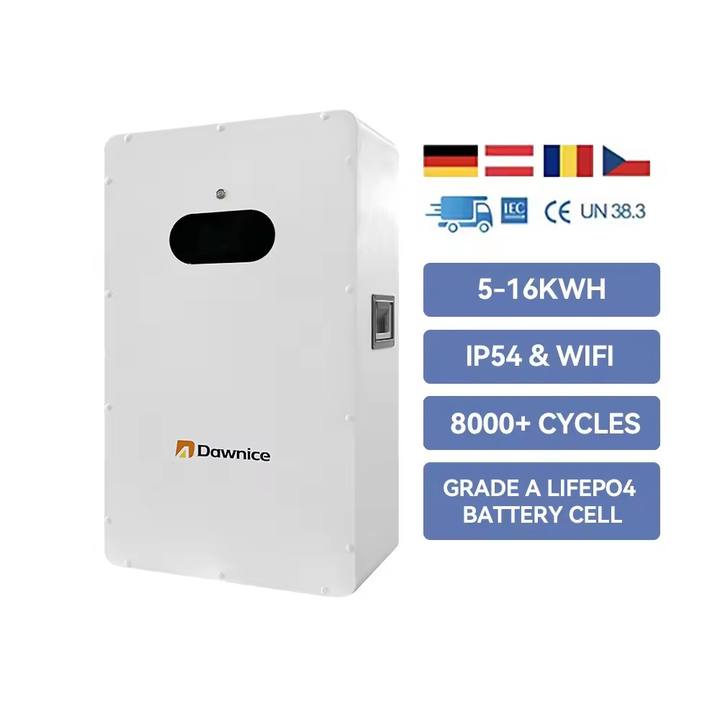 48 volt Lithium ion lifepo4 10kw 15kw energy storage powerwall lifepo4 200ah 280ah wall mounted battery