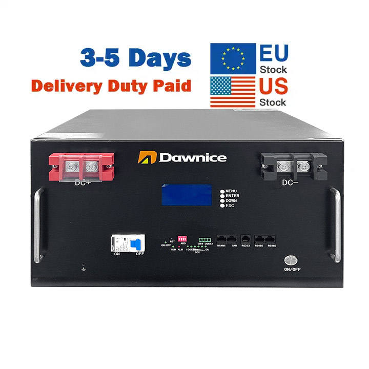 48V 96V 192v 384v 512v 50ah 100ah 200ah high voltage lithium battery liFePO4 battery pack rack mounted for ESS solar system Mass Production