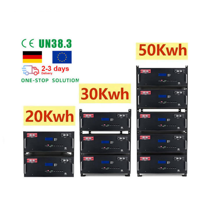 48v 96v 196V Lithium Ion Lifepo4 Battery Packs 20kwh 15kwh 30kwh 50kwh Solar Battery Home Energy Rack Mounted Storage Battery Export Manufacturing Efficiency