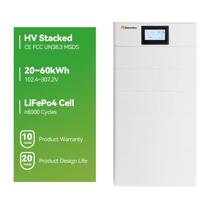 51.2V 102.4V High Voltage 206Ah 20/50kWh Lifepo4 Stackable Battery For Industry And Commercial Energy Storage Solar System Large Order Wholesale Outlet