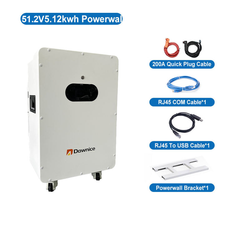 5kWh 10kWh 15kWh Storage System Lithium 100ah 200ah 51.2V Lifepo4 Battery Wall-mounted Power Wall Battery for Household Energy Large Order Wholesale Export