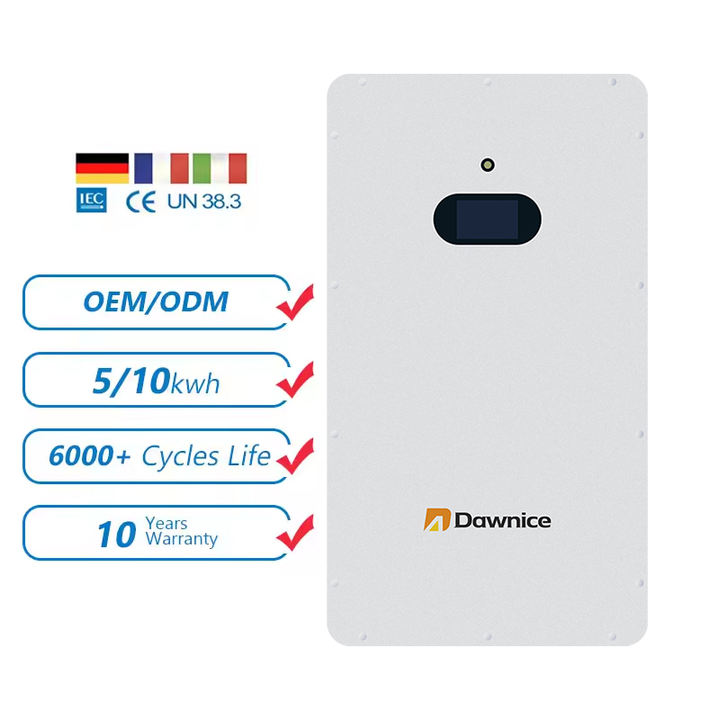 5kw 10kwh 15kw Wall-Mounted Energy Storage Battery Pack 48v 51.2v 100 ah Lifepo4  Phosphate Battery