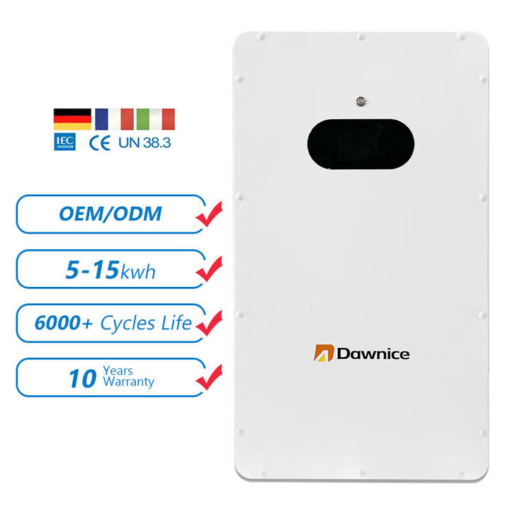 6000 Cycles Lifepo4 Home Powerwall Battery Power Wall For Household Energy Storage Lithium Battery