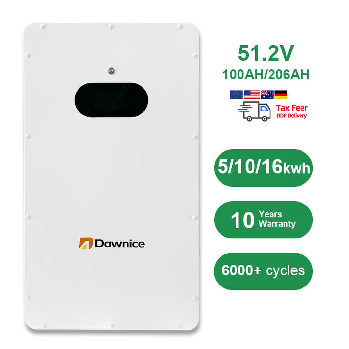 6000 cycles Wall-type 5kwh 10kwh 15kwh 48v 51.2v Lifepo4 Battery Inverter Solar Home Energy Storage China Supplier Custom Solutions