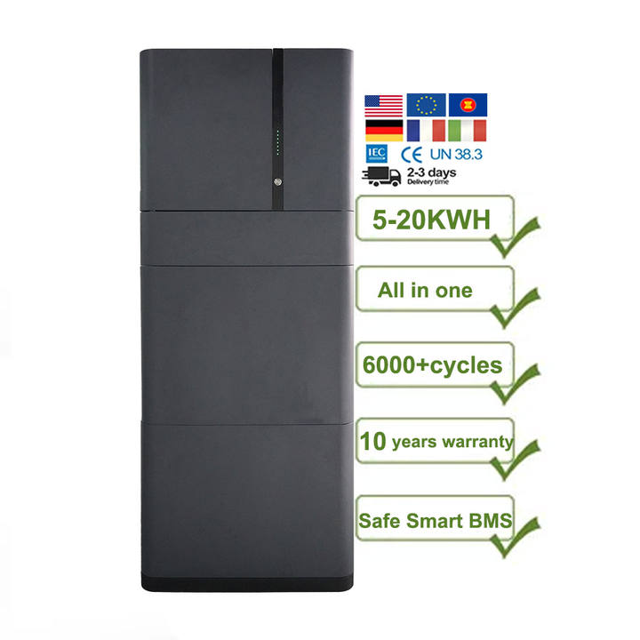 All in one 3 phase three single battery 5kw 10kw 20kw all-in-one lithium ion 5kva solar inverter and lifepo4 battery system Custom Factory Production