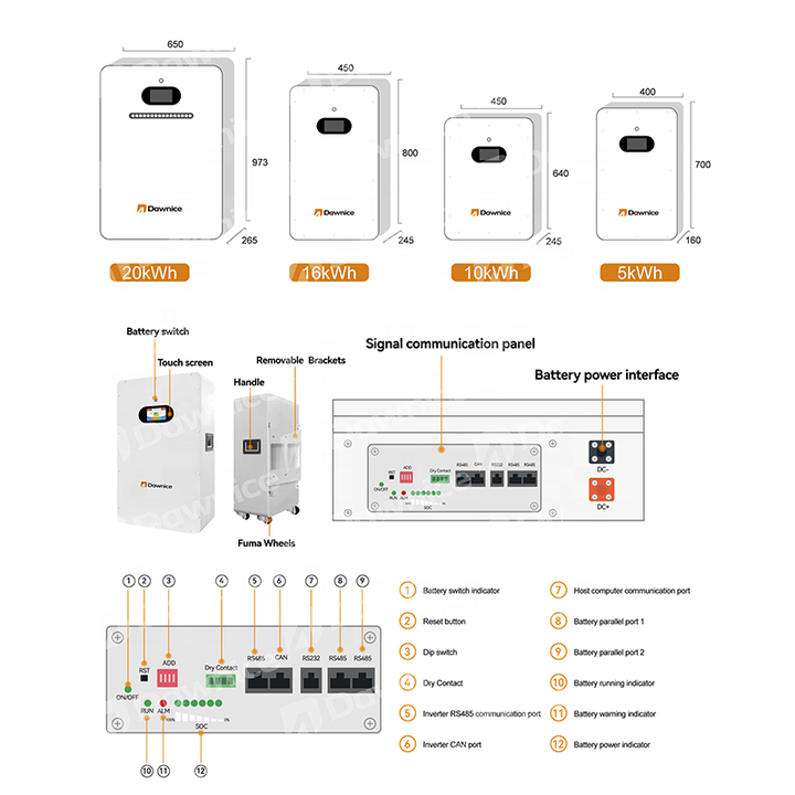 Best selling lifepo4 powerwall lithium 5kw solar power system with batteries Eu stock solar battery residential energy storage Factory Pricing Export
