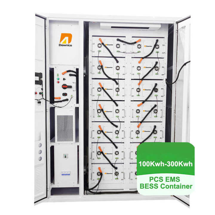 Commercial and Industrial 100KWh 200kwh hybrid container for Solar Storage Batteries System Solution ESS Solar power station