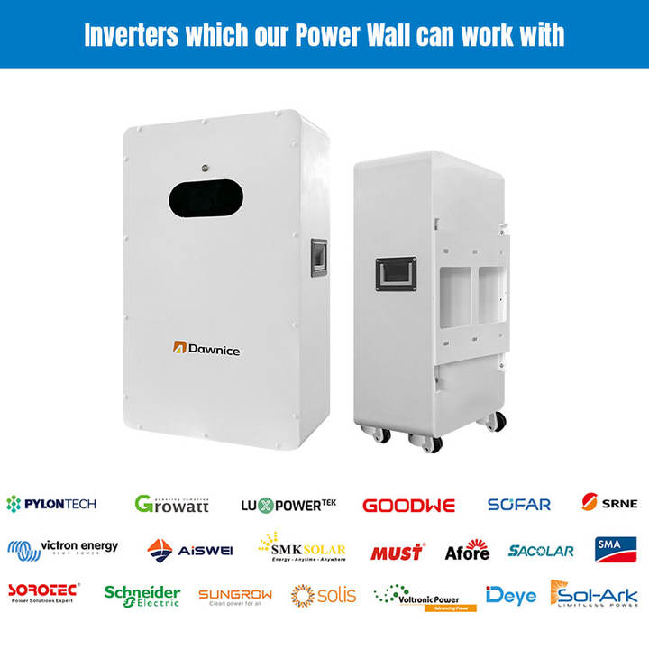 Dawnice 10 Year Life Energy Storage System 100Ah 200Ah 48V 10kWh 15kWh Battery Power Wall for home use Private Label Manufacturing