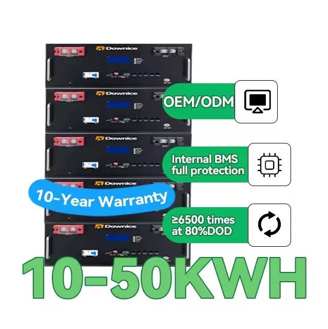 Dawnice 10 Year Warranty PC Monitor 6000+ Cycle 15KW Home Energy Storage 51.2V 100AH 120AH 150AH 200AH 300AH 48V LiFePO4 Battery Industrial Exporter