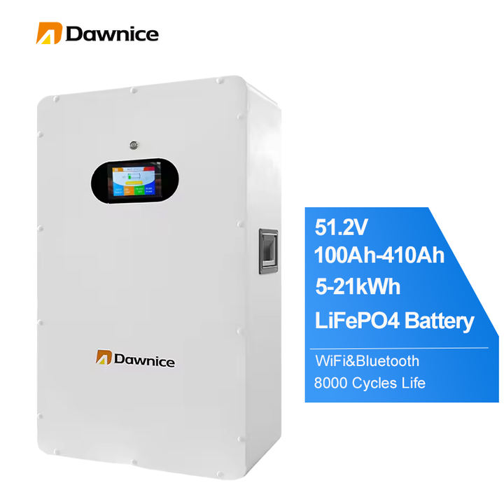 Dawnice 10 Years Warranty 48V 51.2V Lifepo4 Lithium Battery 5KWH 10KWH 15KWH Home Energy Storage Power Wall Mounted Battery ODM Manufacturing