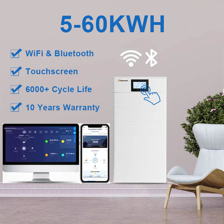 Dawnice 10 kwh stack battery 51.2v 300ah stacked LIFEPO4 Battery 15KW 20kwh Solar Energy Storage Battery