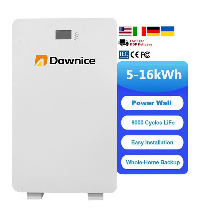 Dawnice 100Ah 200Ah  300Ah  Home Lifepo4 Lithium Ion Battery 5kWh 10kWh 15kWh 20kWh Solar Energy Storage Battery