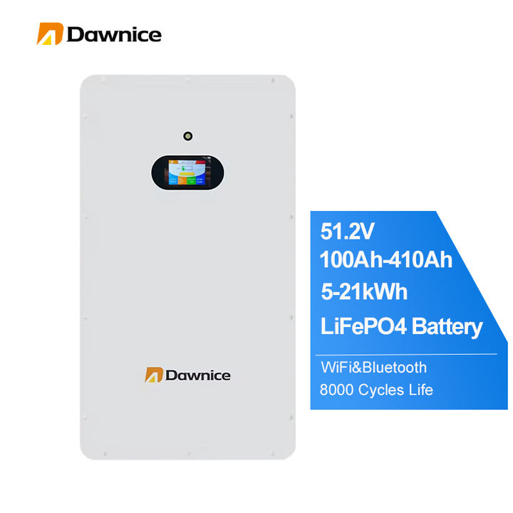 Dawnice 10kWh Storage System 51.2V 200ah Power Wall Rechargeable Lifepo4 Battery for Solar Power Battery lithium ion Battery B2B Manufacturing