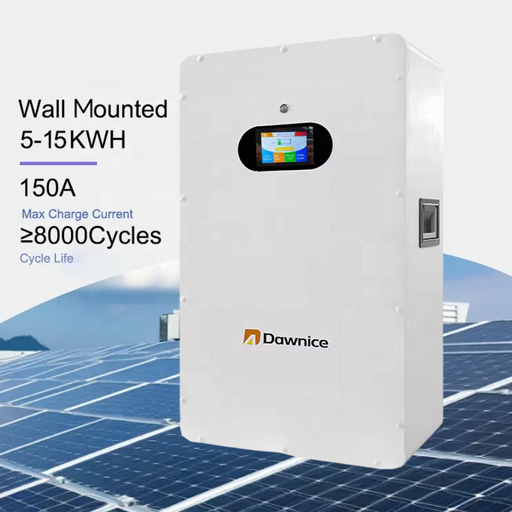 Dawnice 15kwh 48V 51.2V 100ah 200ah 5kw 10kw 20kwh Lithium ion Battery Power Wall Mounted Battery For Solar Storage System