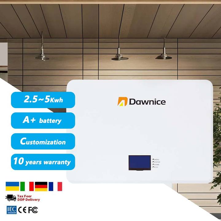 Dawnice 2.5kwh energy storage system lifepo4 battery wall mount solar batteries  10 Years Warranty