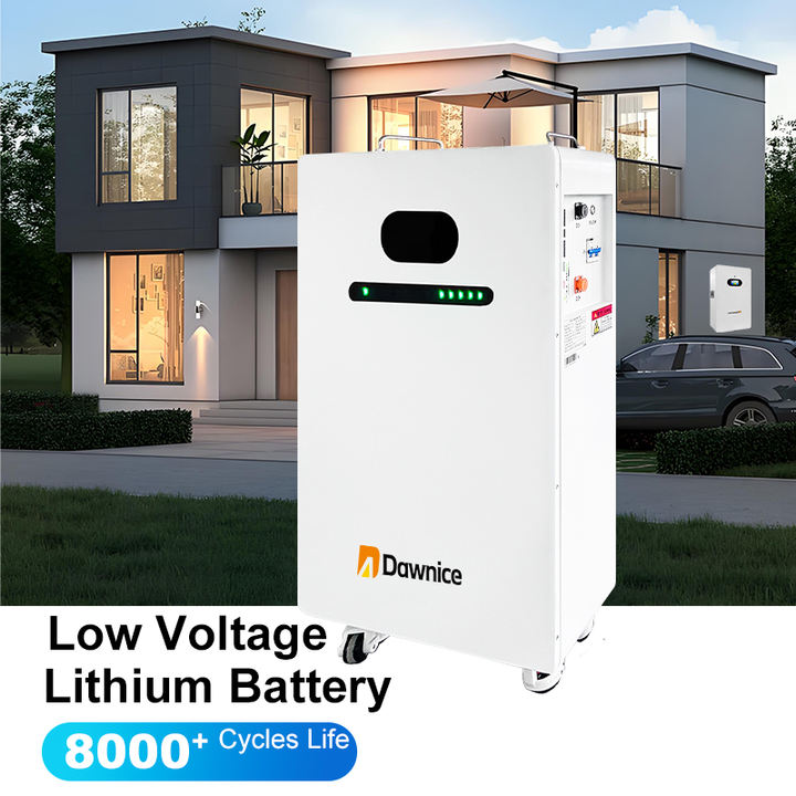 Dawnice 20kwh 10kwh 15kwh Grade A 100ah 200ah 51.2v Lifepo4 Battery Pack Power Wall Mounted Rechargeable Lithium Ion Battery