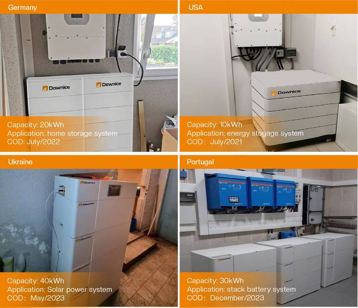 Dawnice 25kwh 35kwh 51.2V 100Ah Stacked All In One Energy Storage System Solar Battery Pack Lithium Ion Batteries