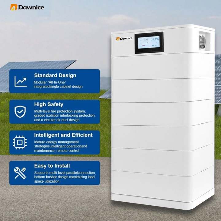 Dawnice 40kw 60kwh Powerwalll All-In-One Energy Storage System 51.2v 200ah Stacked 48v 400ah Lithium Ion Batteries Direct Factory Wholesale Innovation
