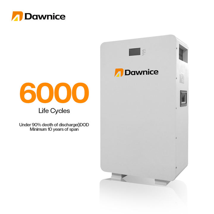 Dawnice 48V 200AH Wall Mounted 51.2v LiFePO4 10KWh solar energy storage battery for home