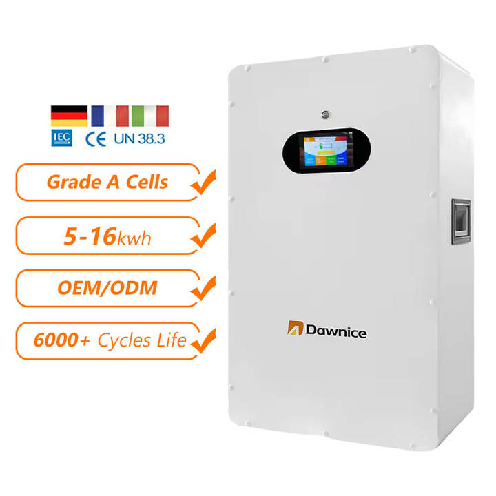 Dawnice 48V lithium ion battery 100ah 200ah 10Kwh Lifepo4 solar Home Battery solar energy storage battery China Exporter Custom Solutions
