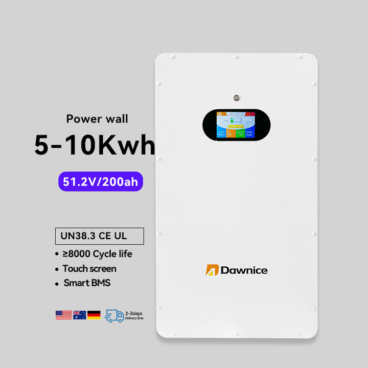 Dawnice 48v 200ah 10kwh Lithium Battery Solar Storage Home Lifepo4 Power Wall Battery With Wall Mounted