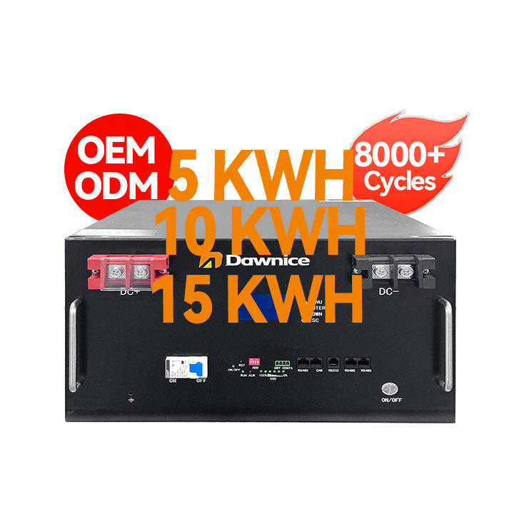 Dawnice 5 Kwh 15 kwh 20 kwh Solar Batteries 51.2v 200ah 280ah 300ah 400ah Lithium Iron Lifepo4 Battery Pack Custom Manufacturing