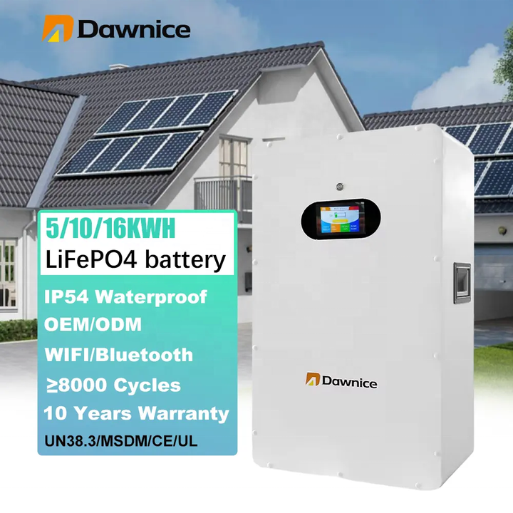 Dawnice 5 years warranty 48v 24V wall mounted lithium ion battery 300ah 100ah 200ah for solar system with BMS