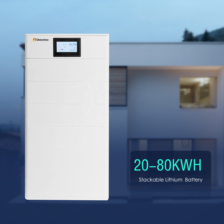 Dawnice 51.2v 72v Lithium Batterie Solaire 100ah 200ah Solar Battery 10Kwh 20Kwh 30Kwh Home Lithium Ion Battery Stack Large-Scale Manufacturing