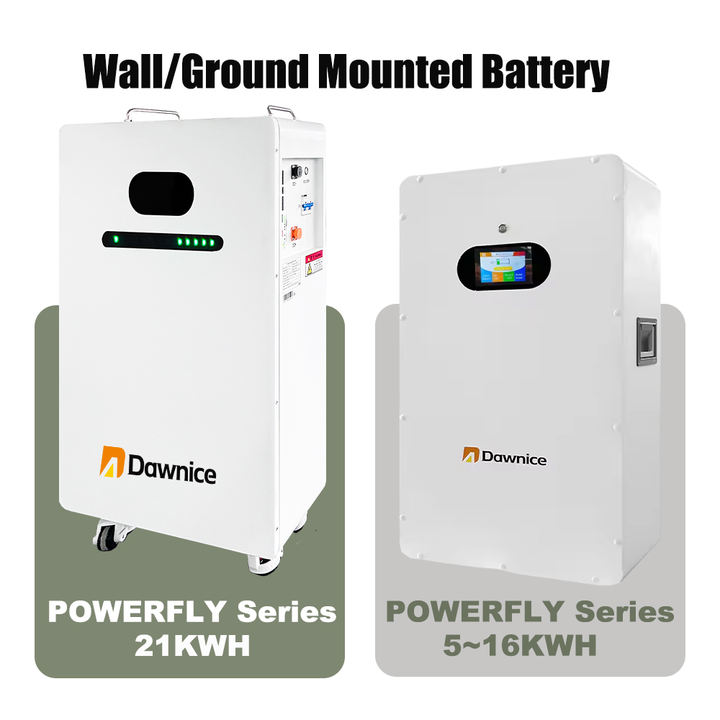 Dawnice 5Kwh 10Kwh 20Kwh 21kwh Power Wall Lithium Lifepo4 Rechargeable Home Battery 48V 51.2V 200Ah 400Ah Solar Energy Systems