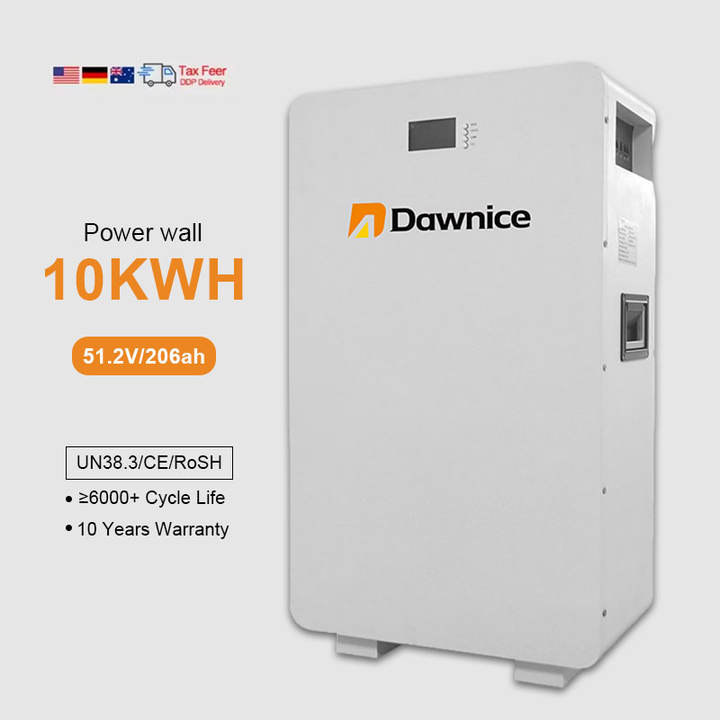 Dawnice 5Kwh 10Kwh  48V 51.2V 100Ah 200Ah Home Power Wall battery Lifepo4 Wall Mounted Lithium Battery Manufacturing and Export B2B