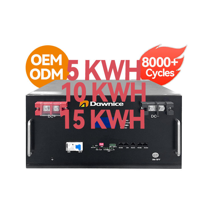 Dawnice 5kwh 10kwh 20kwh 5kw 10kw 15kw 200ah 100ah OEM Lifepo4 Smart BMS Energy Storage Battery Lithium ion51.2v lifepo4 battery Production Facility Export