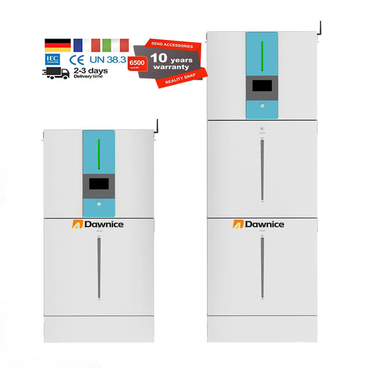 Dawnice All In One 6Kw 10Kw Solar Inverter With 20Kwh 10Kwh 48V Energy Storage Lithium Ion Battery Scalable Module Solar System