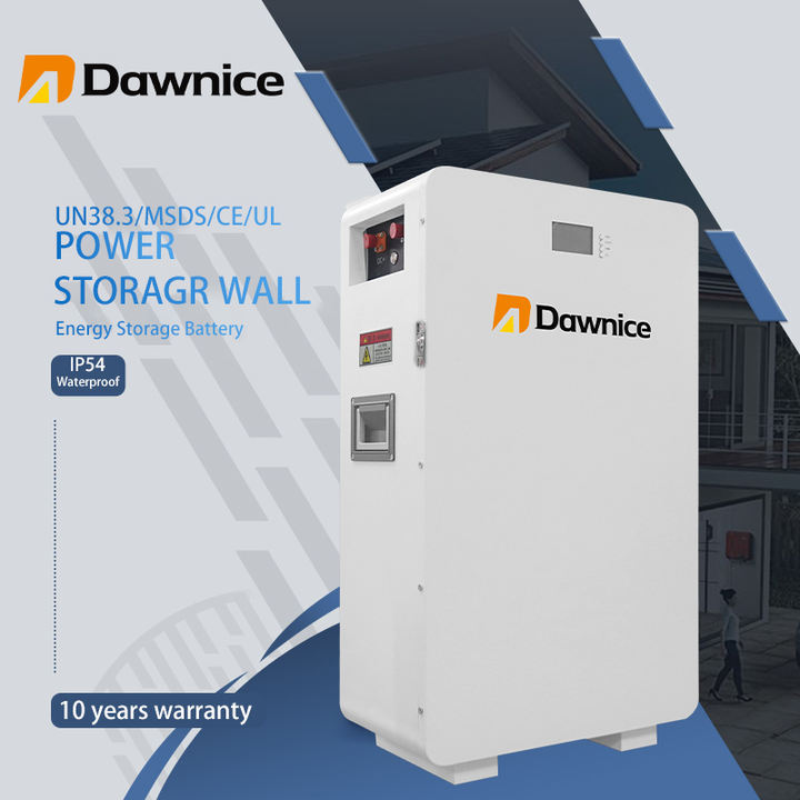 Dawnice Deep Cycle life 100ah 200ah 300ah 48v 51.2v 5kwh 10kwh 15kwh Solar Energy Storage Lithium Wall Mounted LiFePO4 Battery